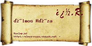 Álmos Róza névjegykártya